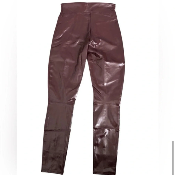 SPANX SPANXshape Faux Patent Leather Vegan
Leggings Ruby Red Petite SMALL - Picture 5 of 14
